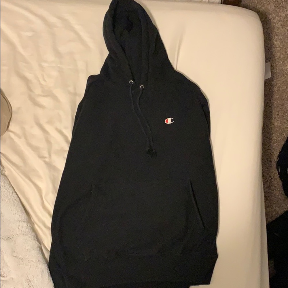 Black champion hoodie